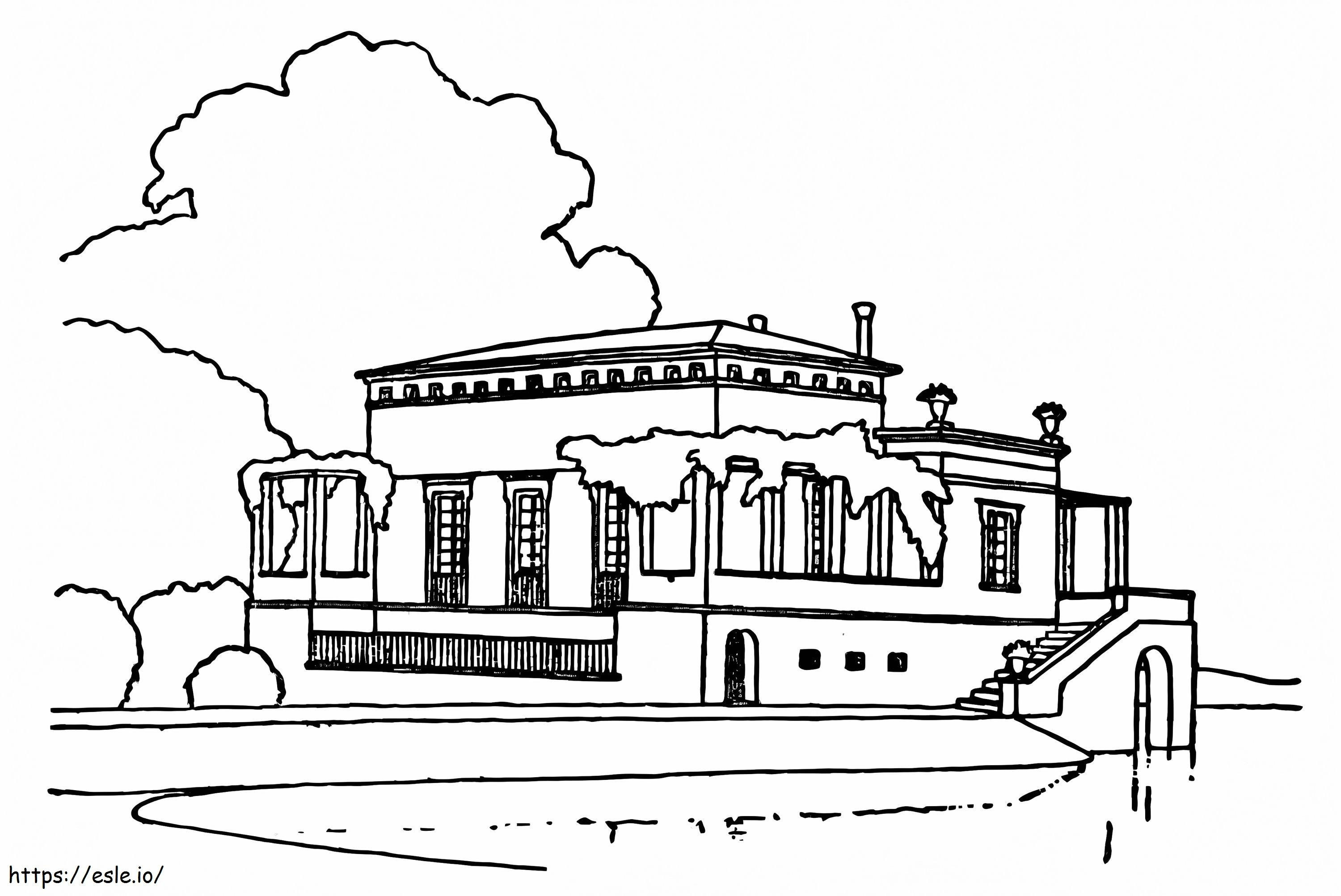 Luxury Country House coloring page