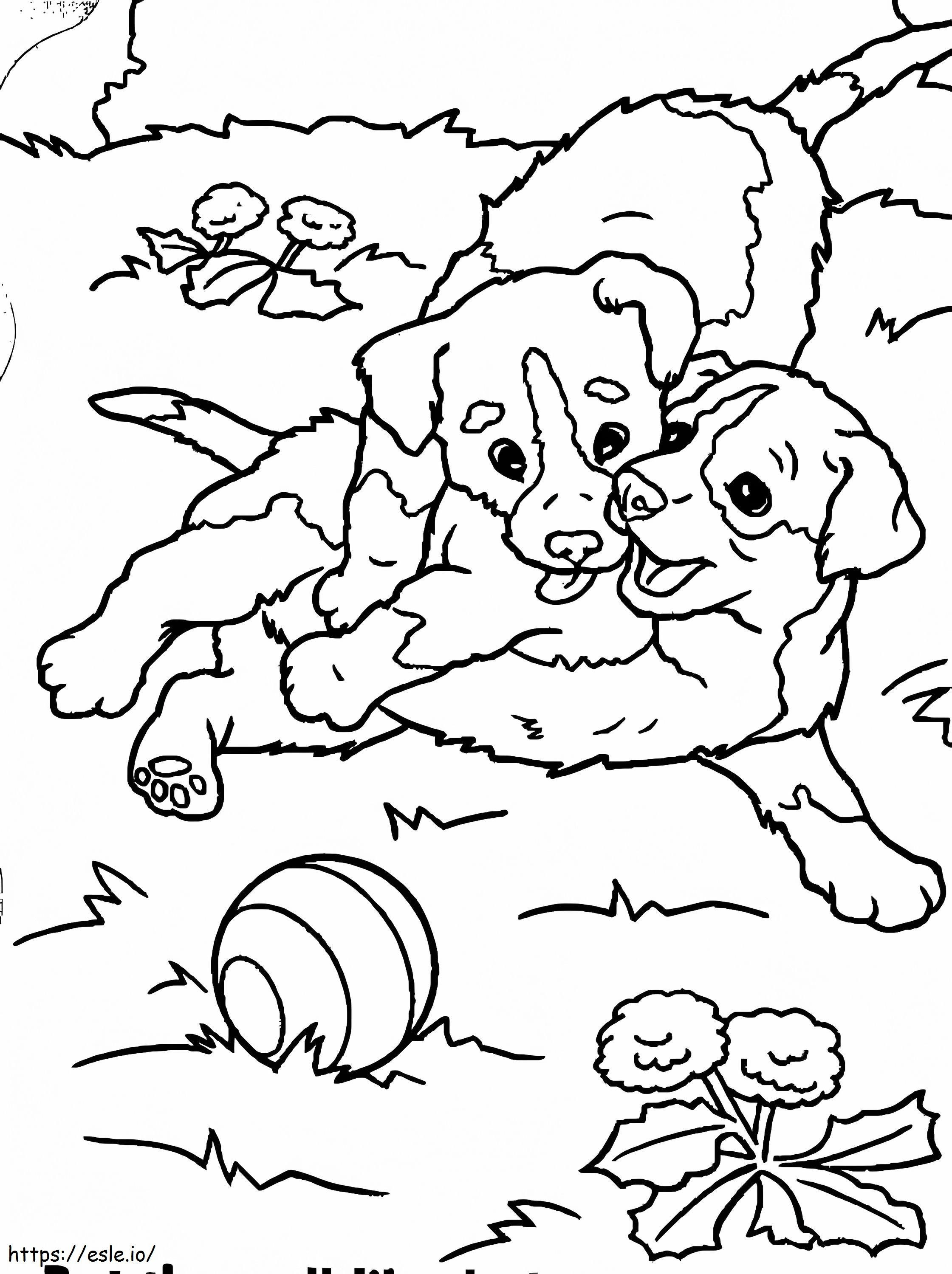 Cute Puppies coloring page