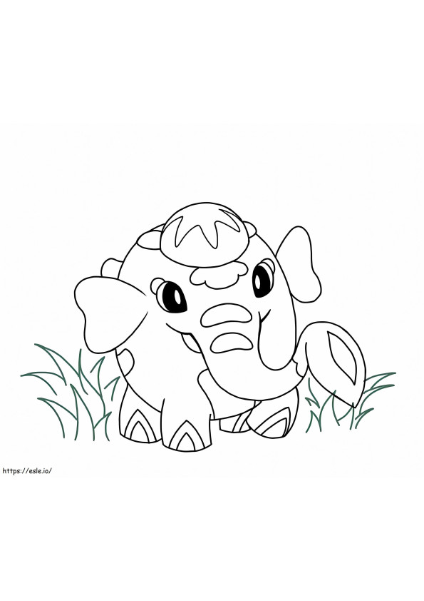 Coloriage Pokémon couvert mignon à imprimer dessin