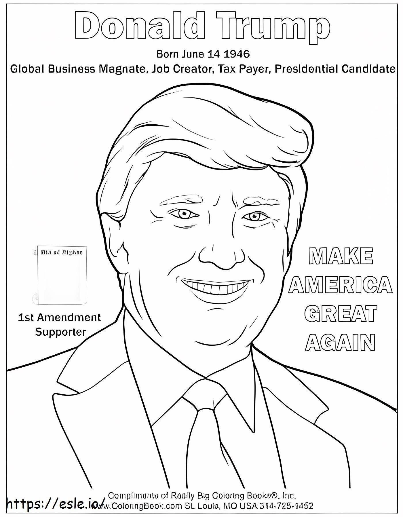 Coloriage  Donald Trumppage à imprimer dessin