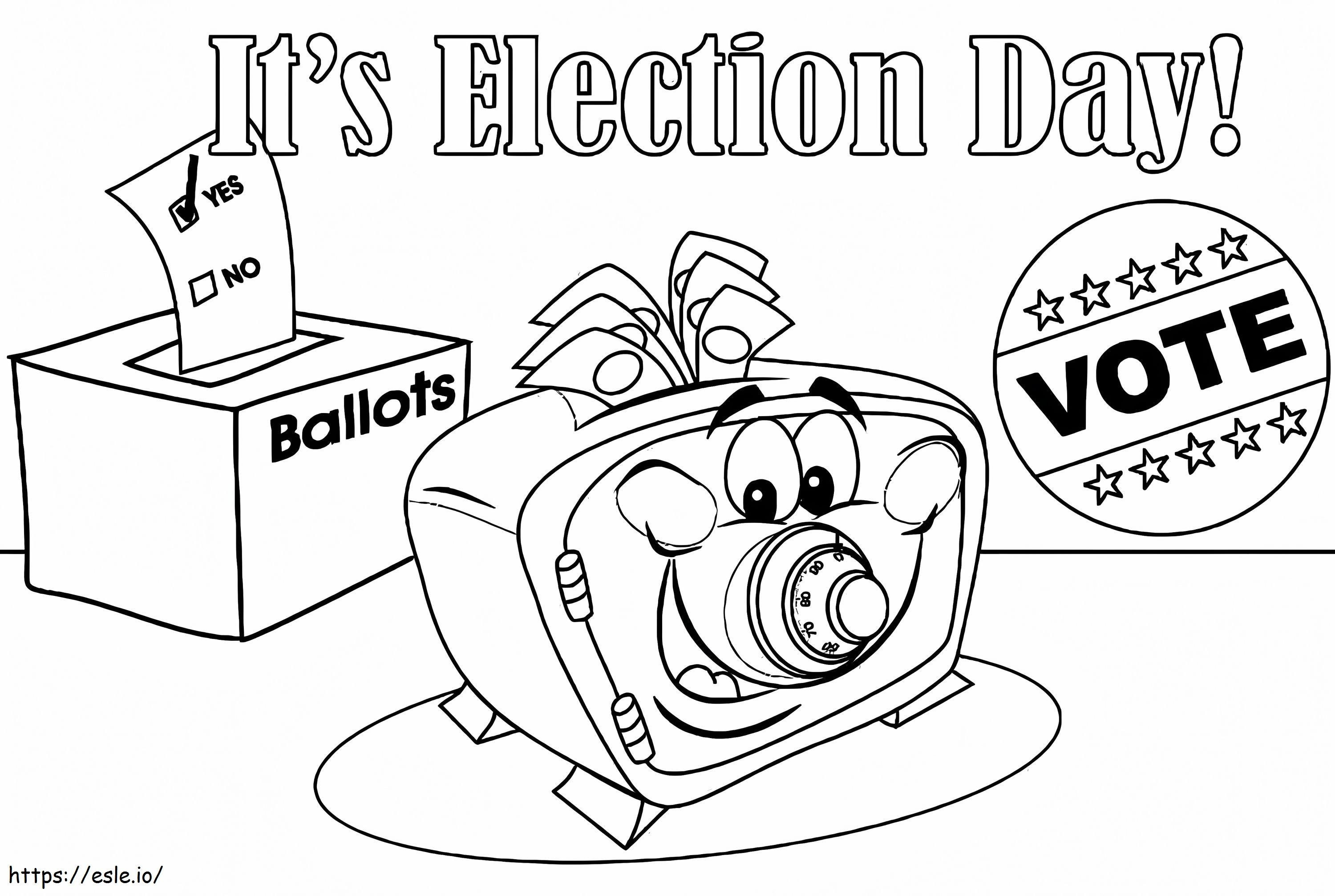 Its Election Day coloring page