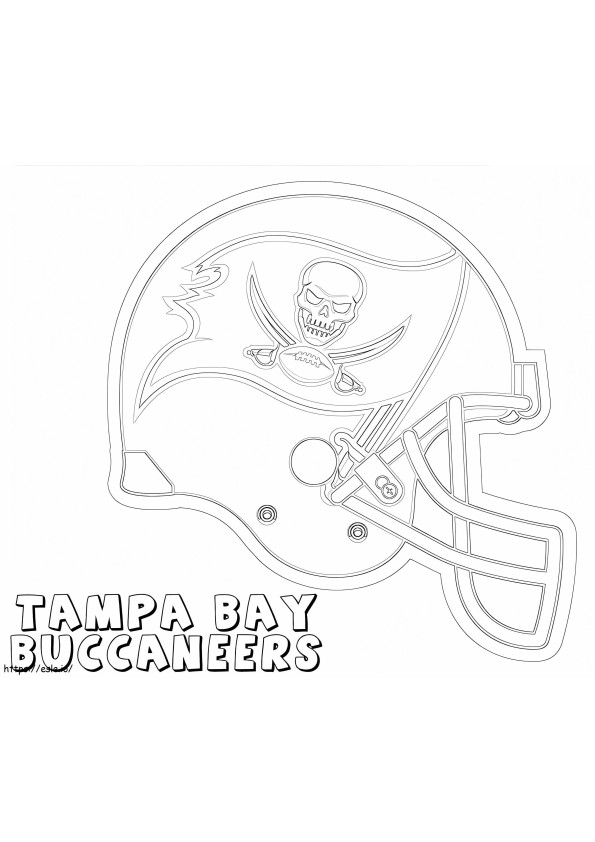 Capacete Tampa Bay Buccaneers para colorir