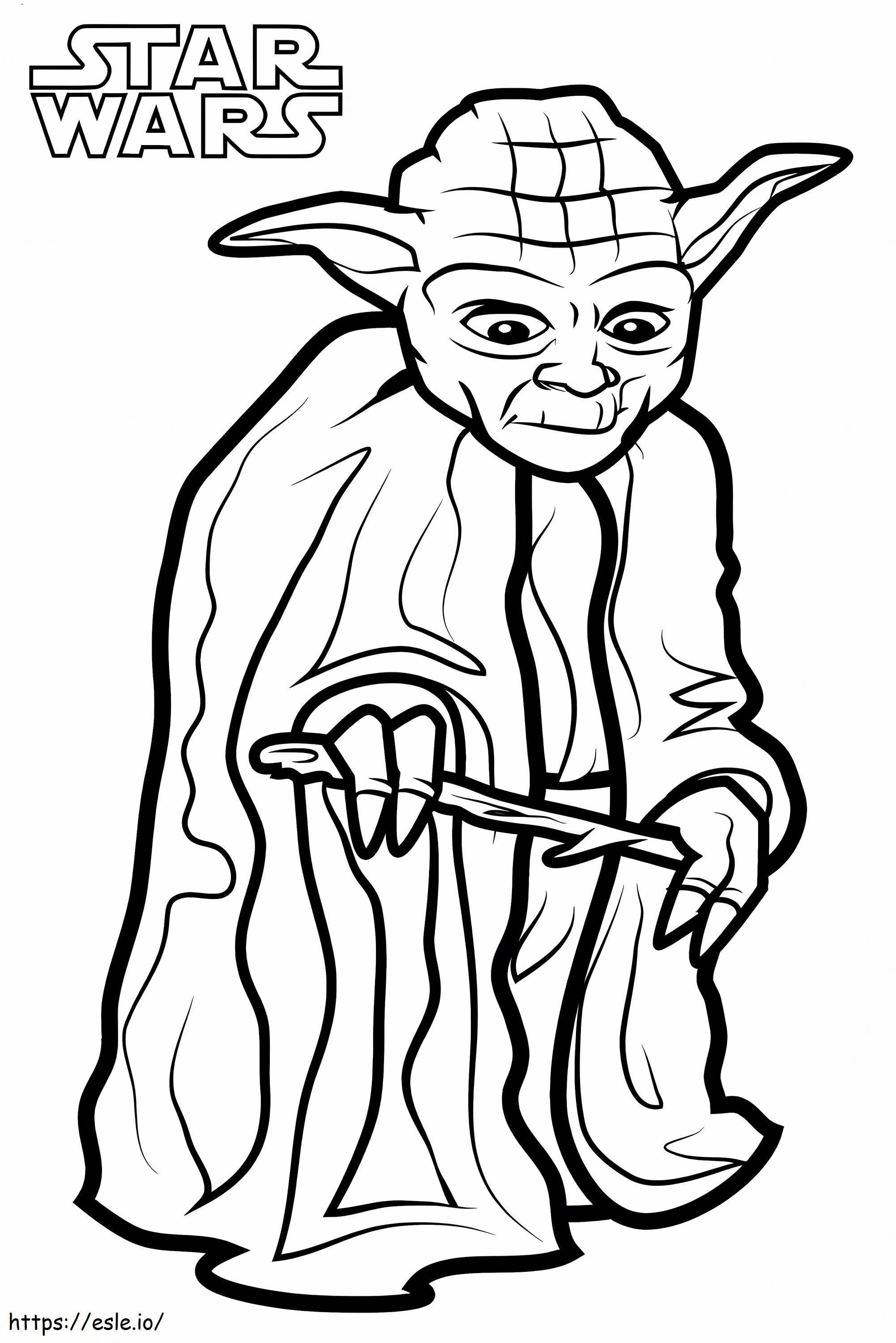 Mistrz Yoda w Gwiezdnych Wojnach kolorowanka