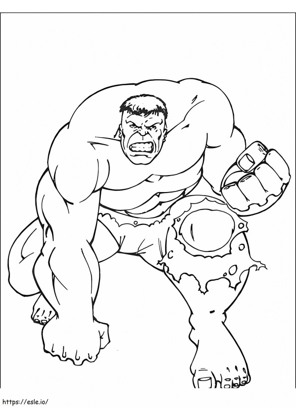 Combattimento con Hulk da colorare