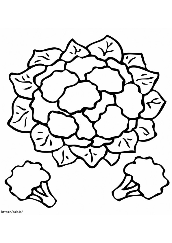 Printable Cauliflower coloring page
