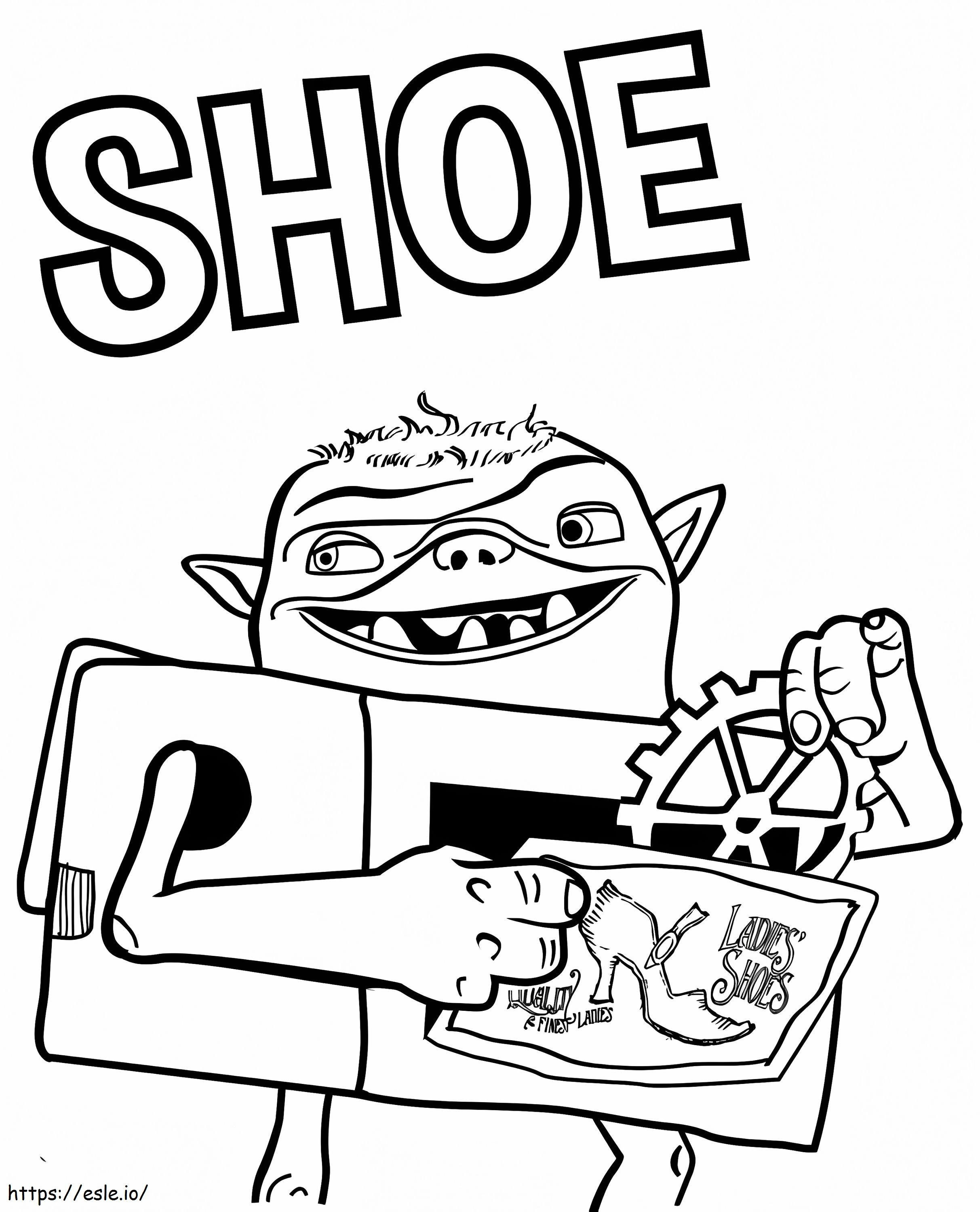 Shoe From The Boxtrolls coloring page