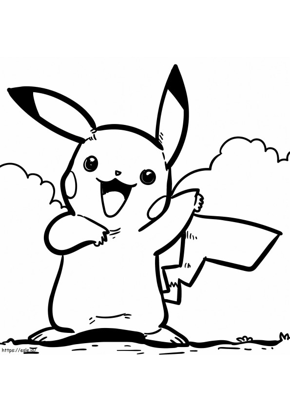 Coloriage Pikachu imprimable gratuitement à imprimer dessin