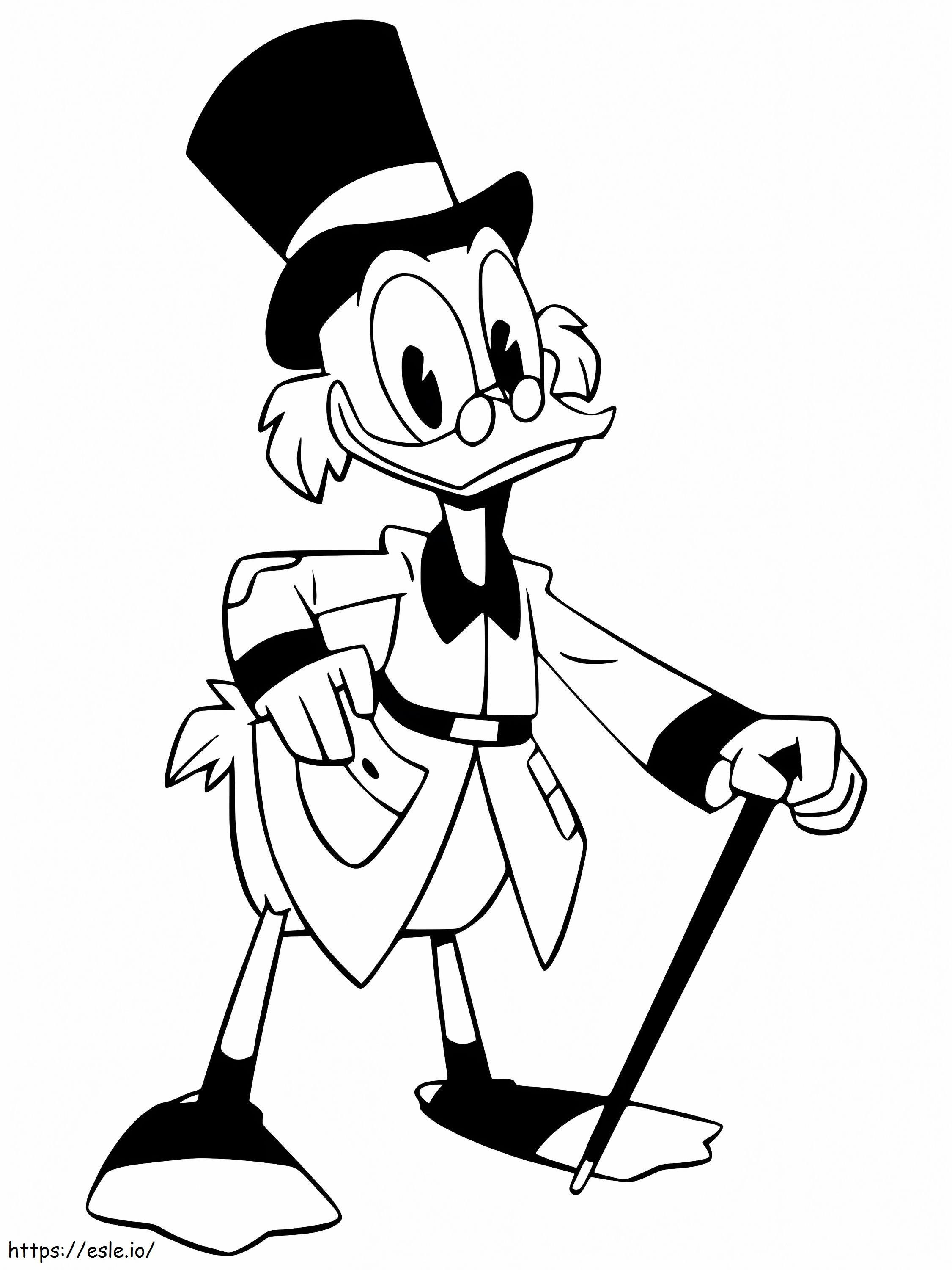 Scrooge McDuck Ducktalesista värityskuva