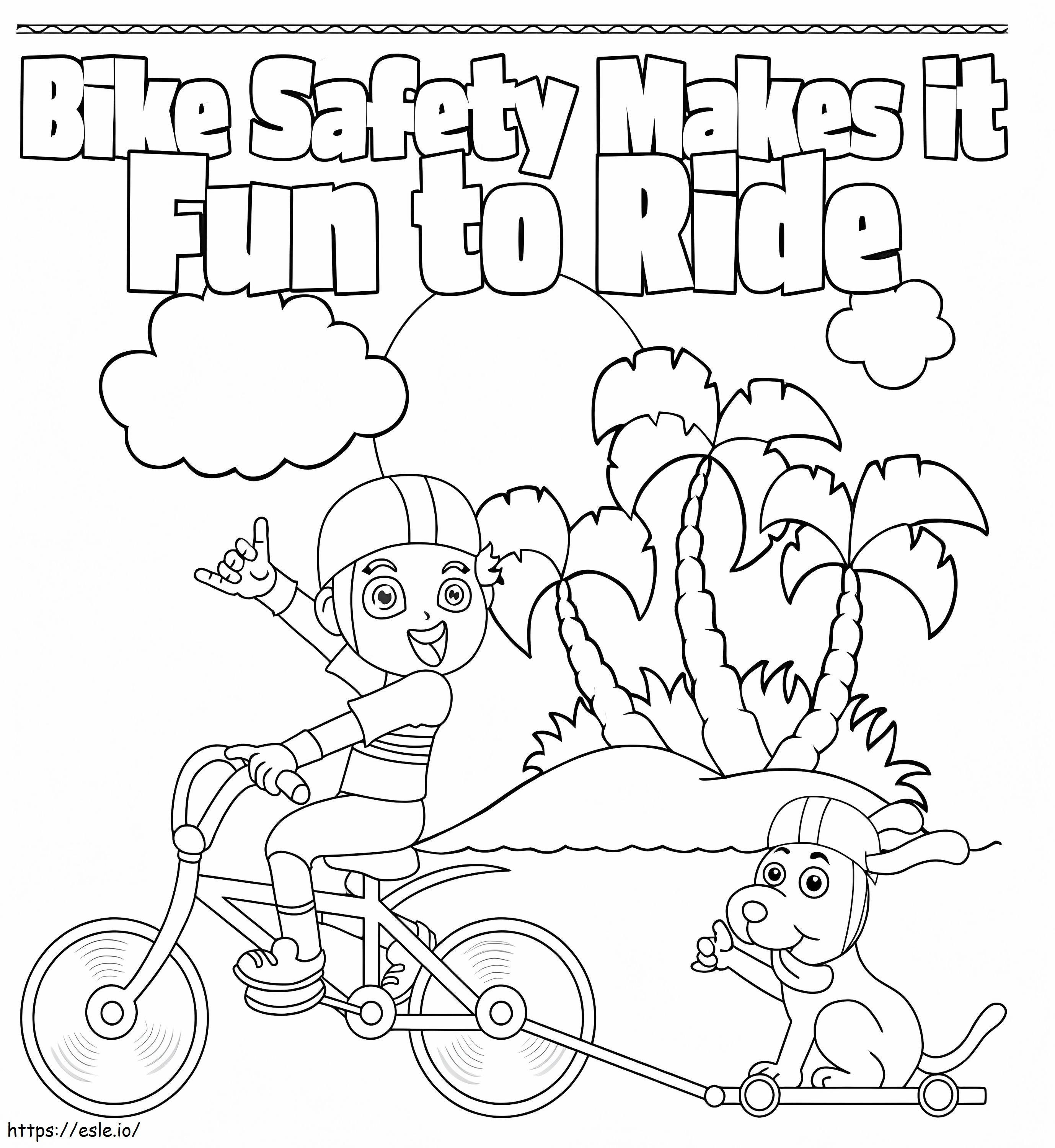 Free Printable Bicycle Safety coloring page