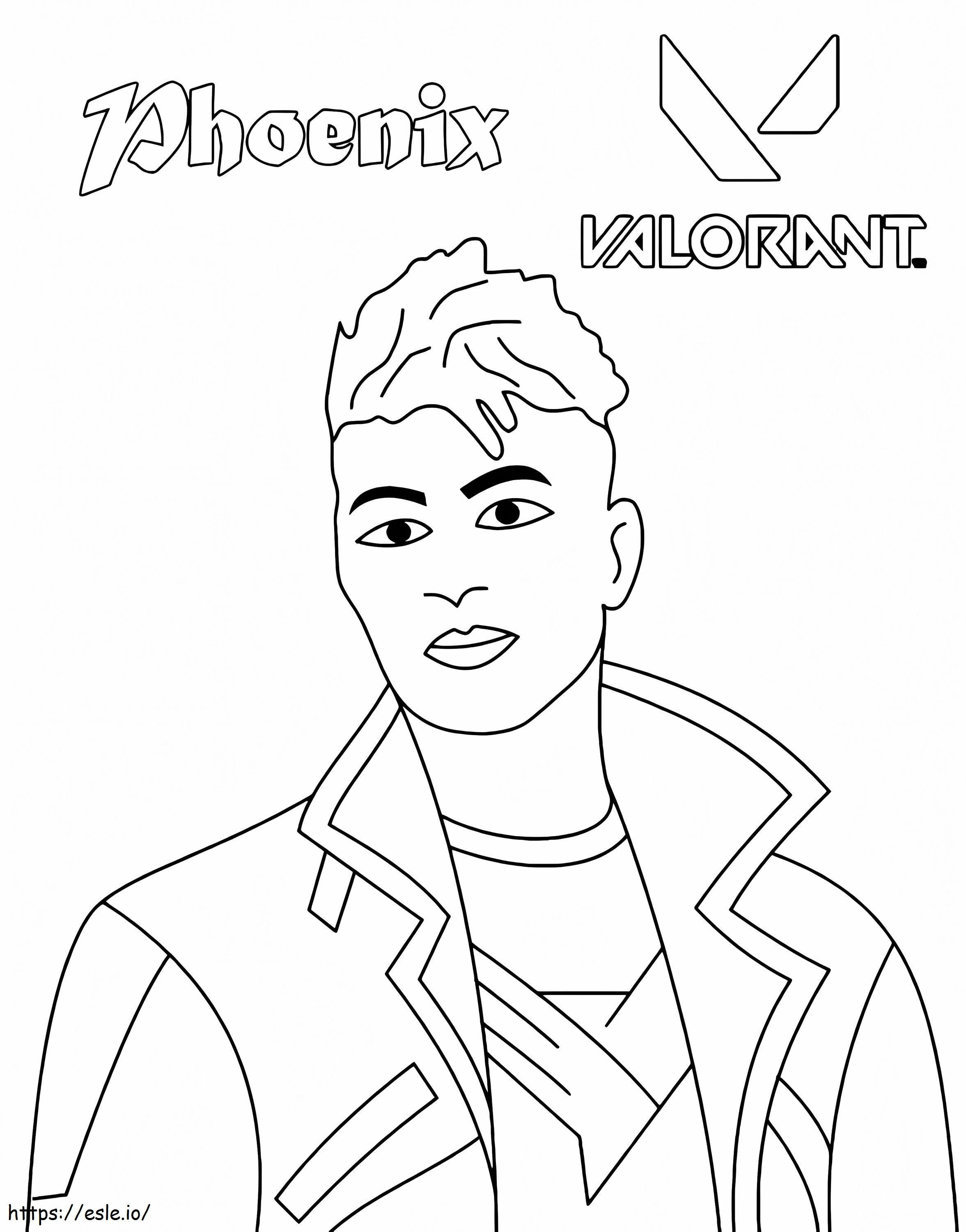 Phoenix From Valorant coloring page