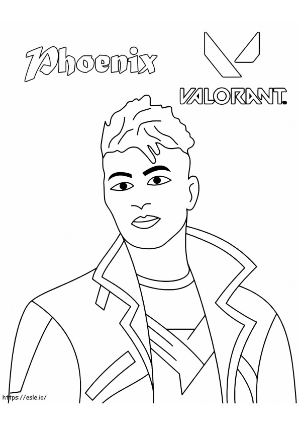 Phoenix From Valorant coloring page