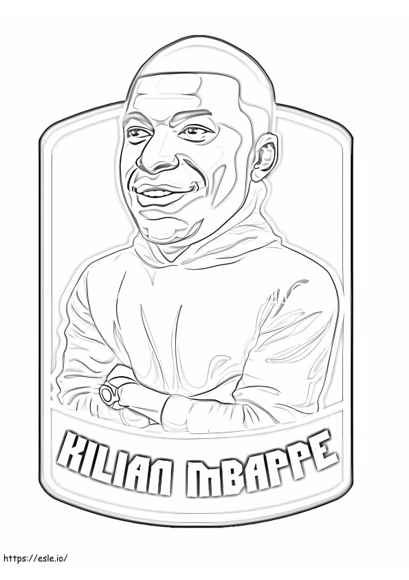 Kylian Mbappe 7 coloring page