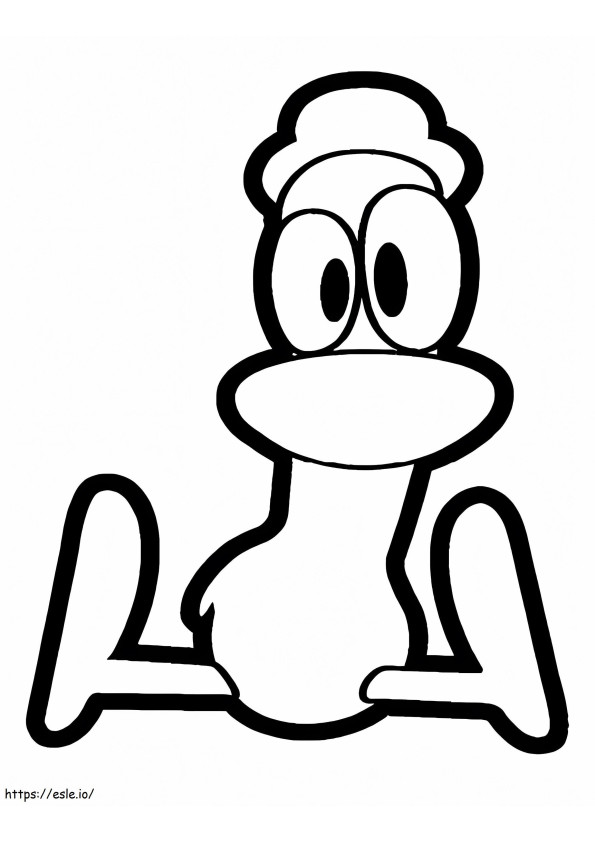 Desenho de Pato Sentado