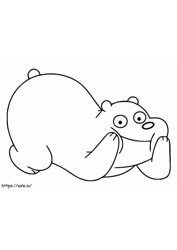 Lying Ice Bear coloring page