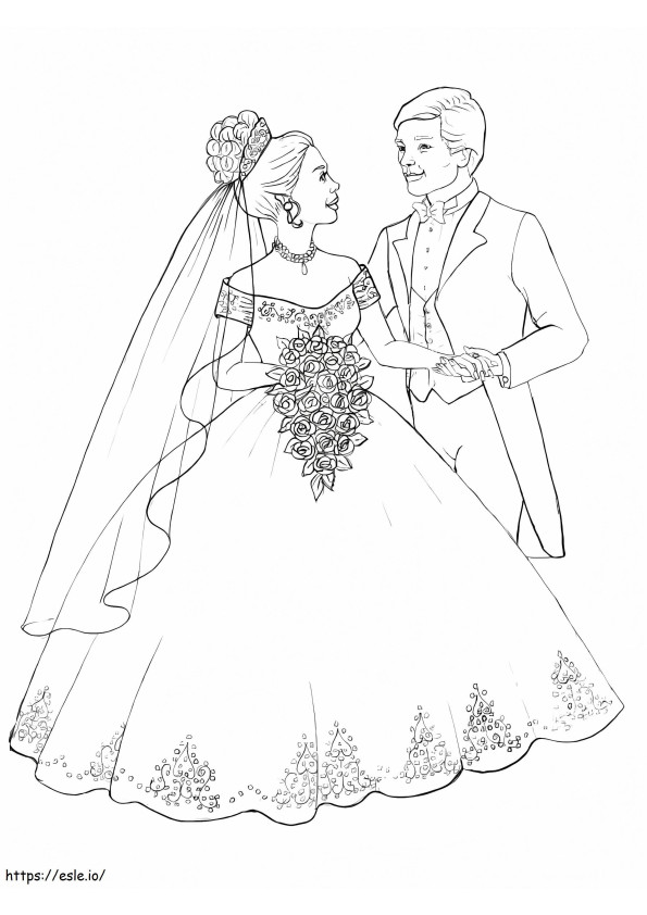 Coloriage Mariage 2 à imprimer dessin