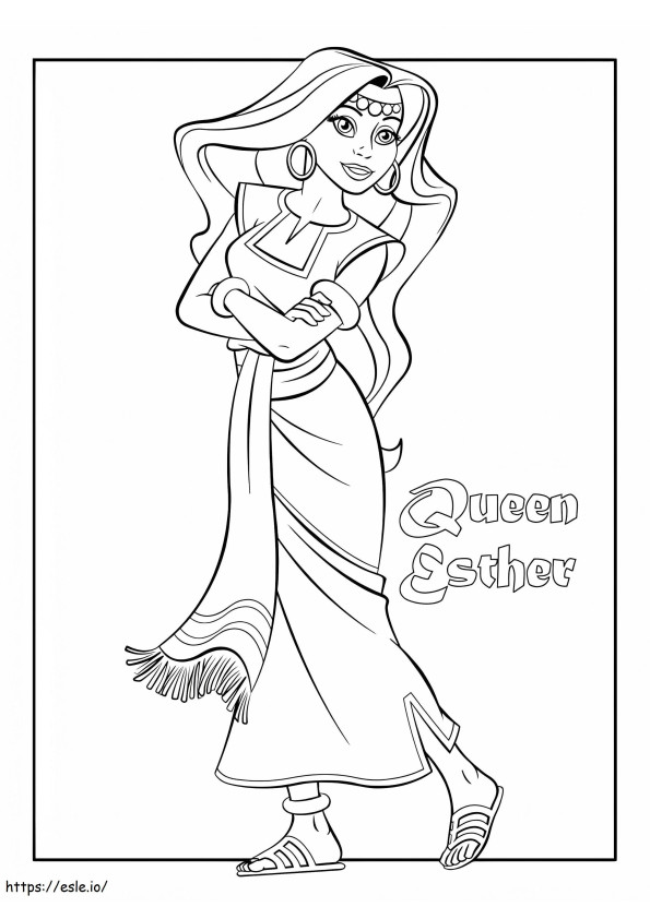 Queen Esther 2 coloring page
