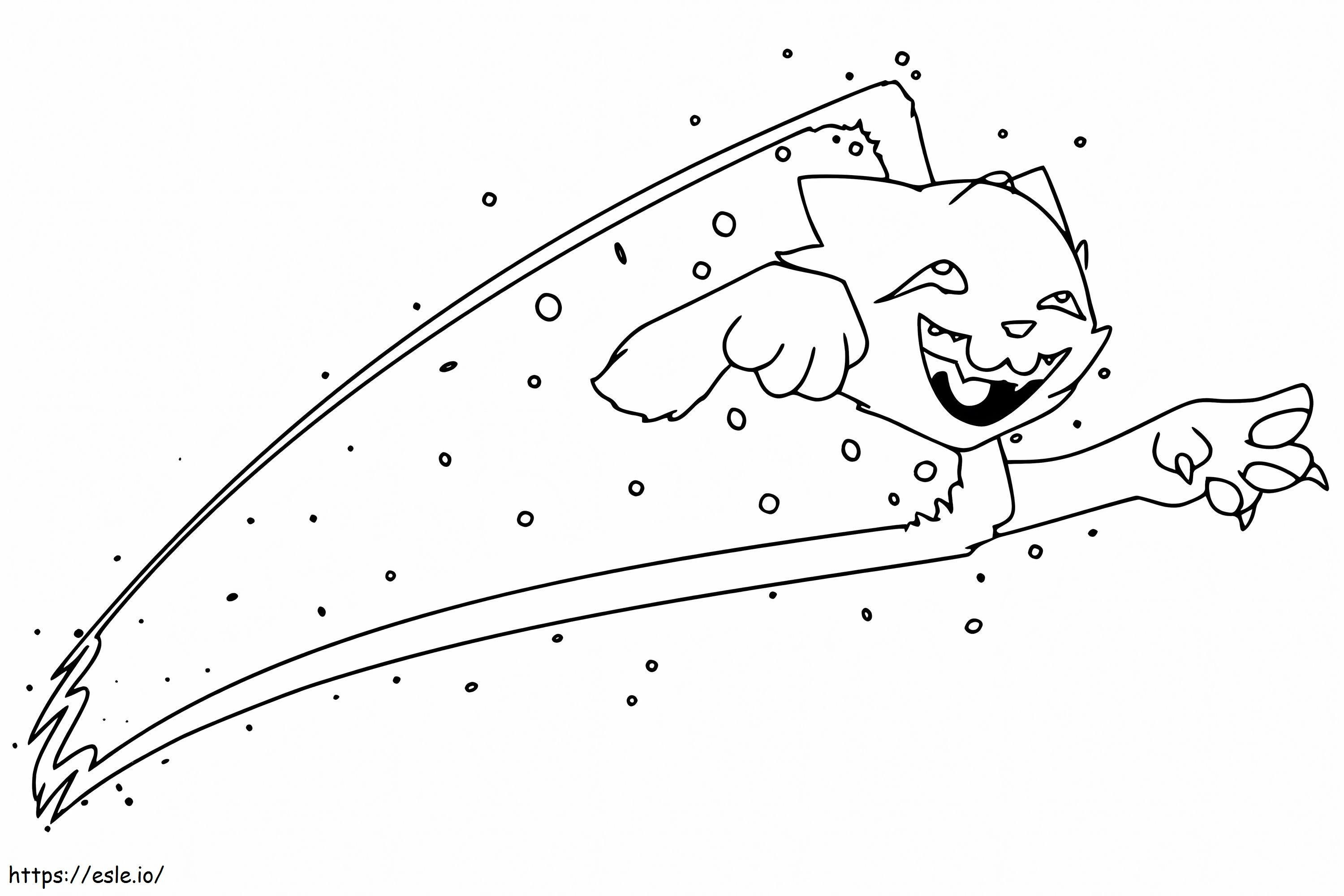 Śmieszny kot Nyan kolorowanka