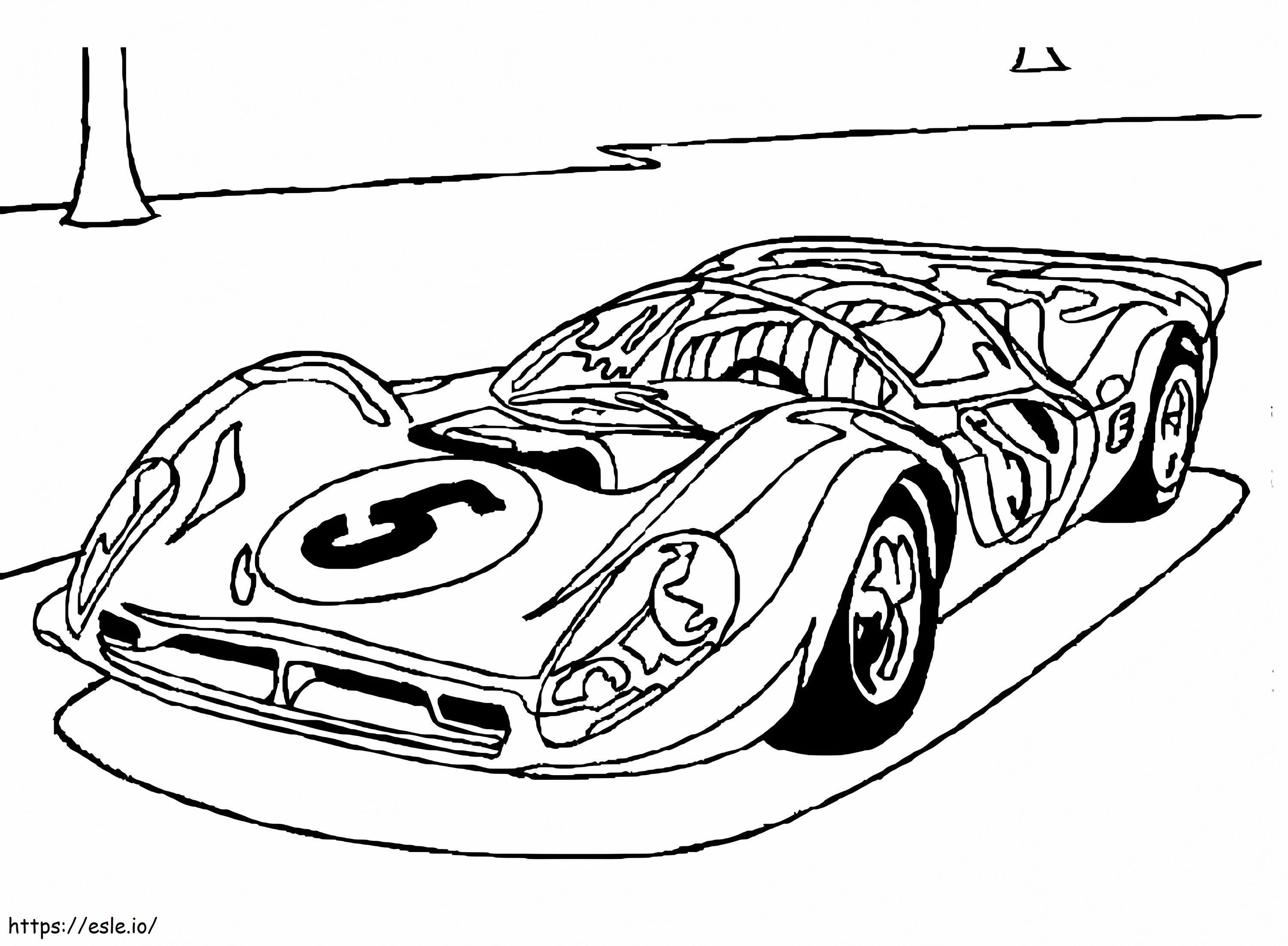 Race Car No 5 coloring page