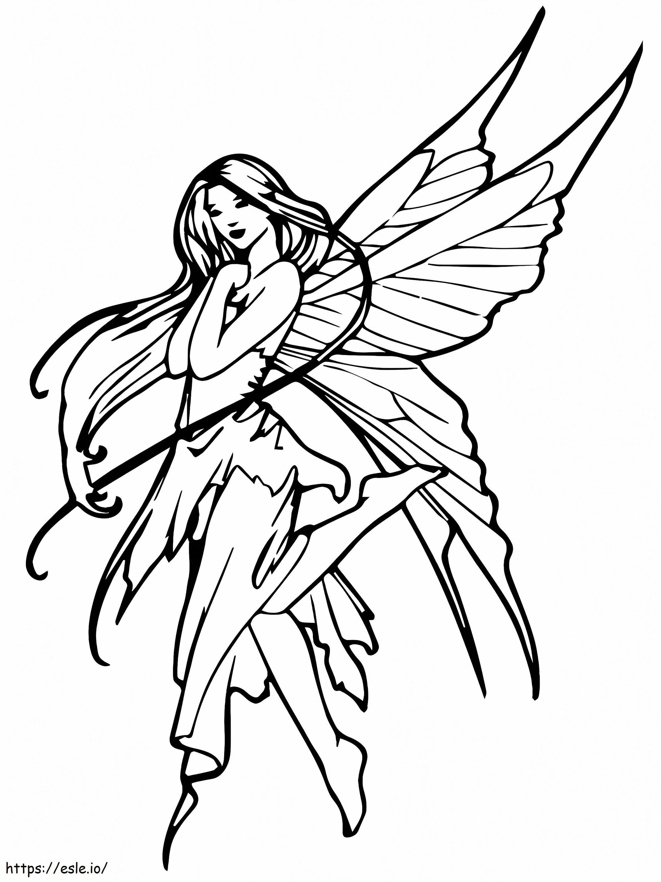 Upstanding Fairy Princess coloring page