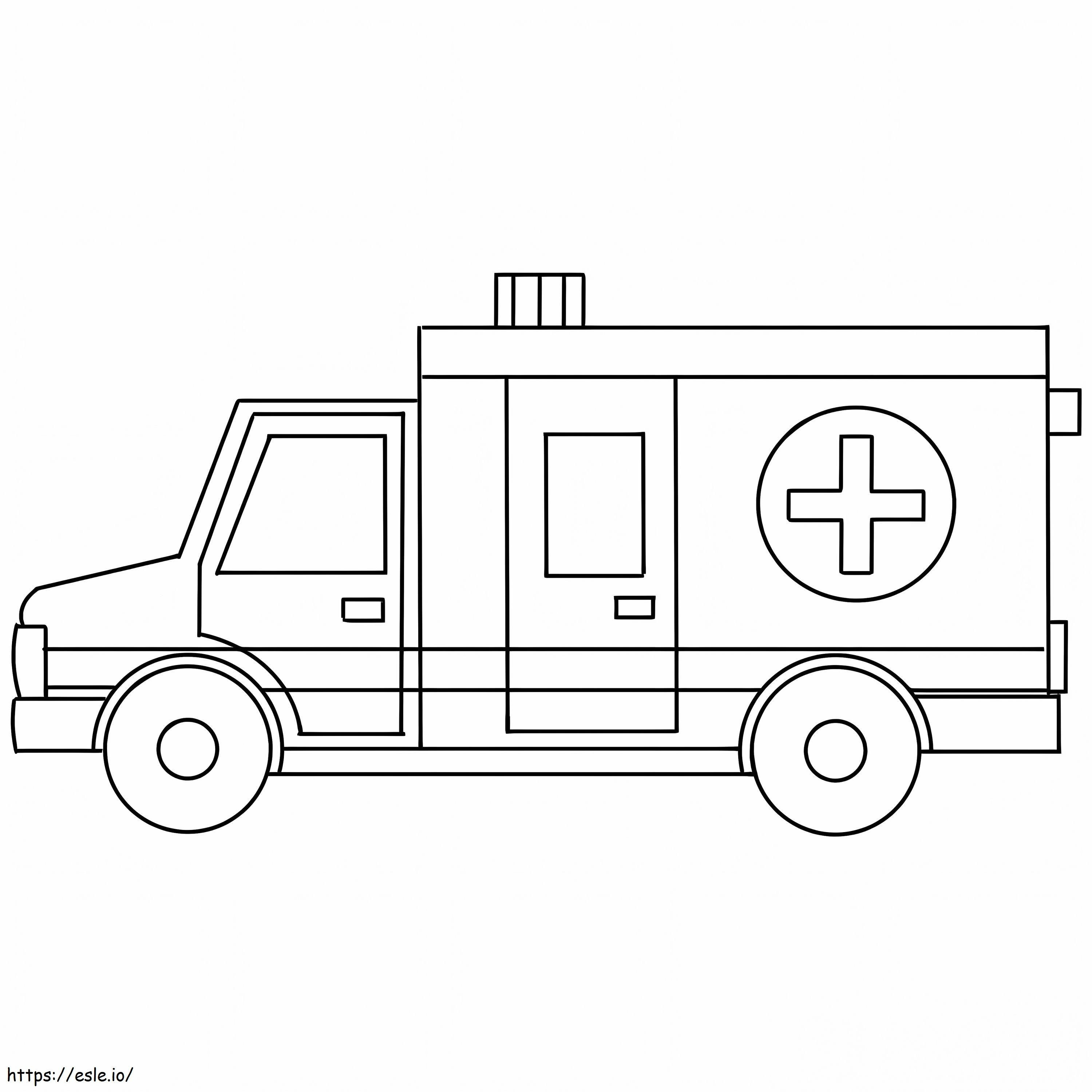 完璧な救急車 ぬりえ - 塗り絵