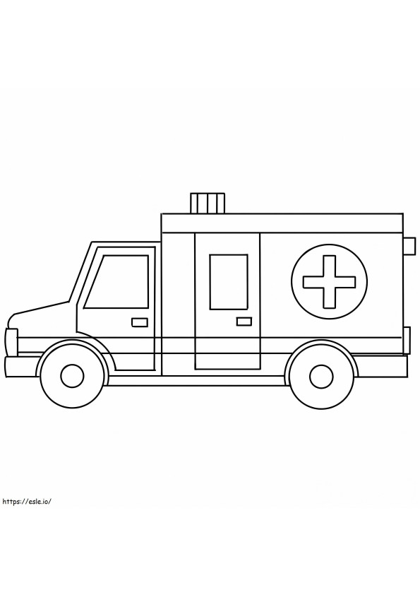 Coloriage Ambulance parfaite à imprimer dessin