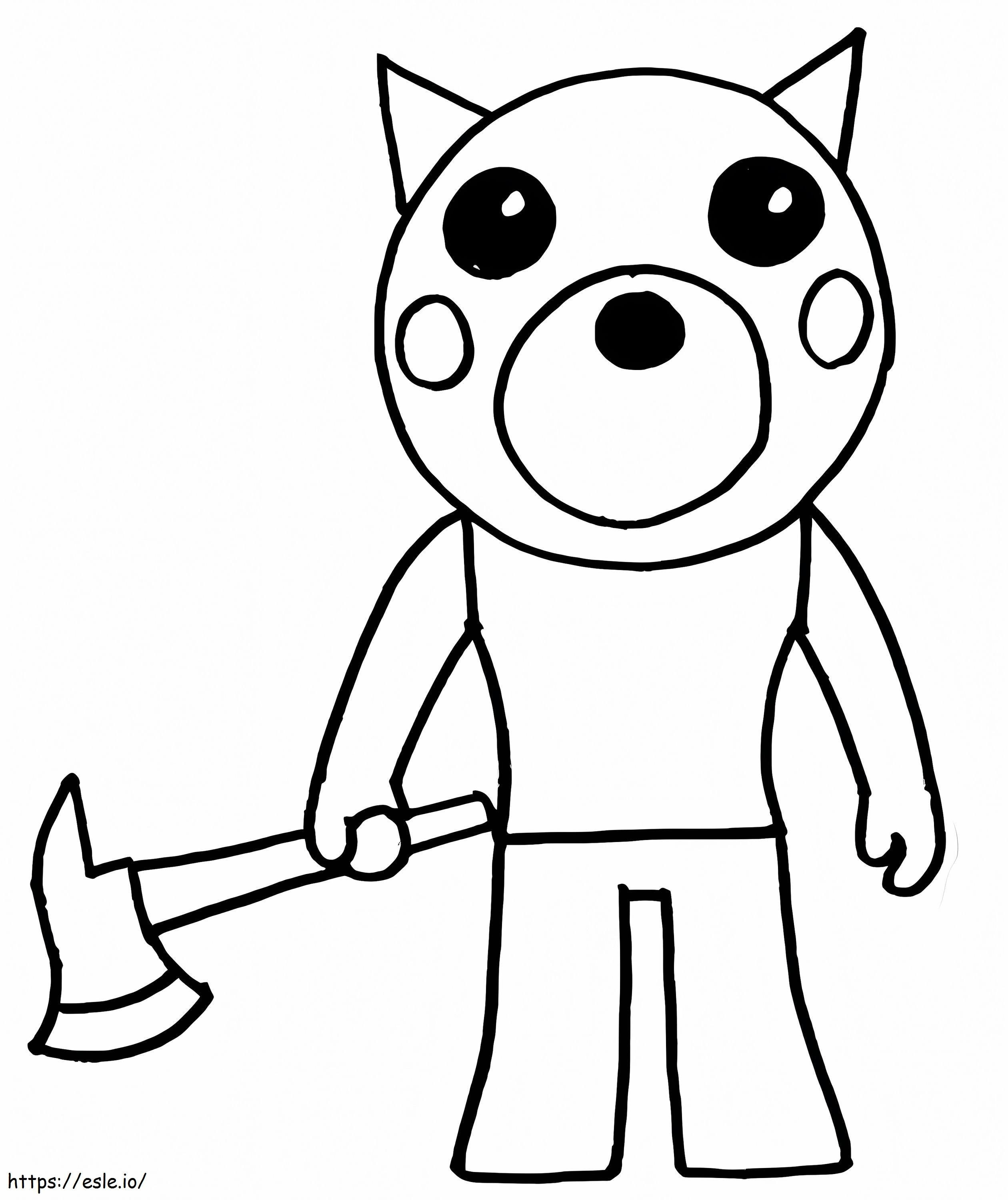 Doggy Piggy Roblox coloring page