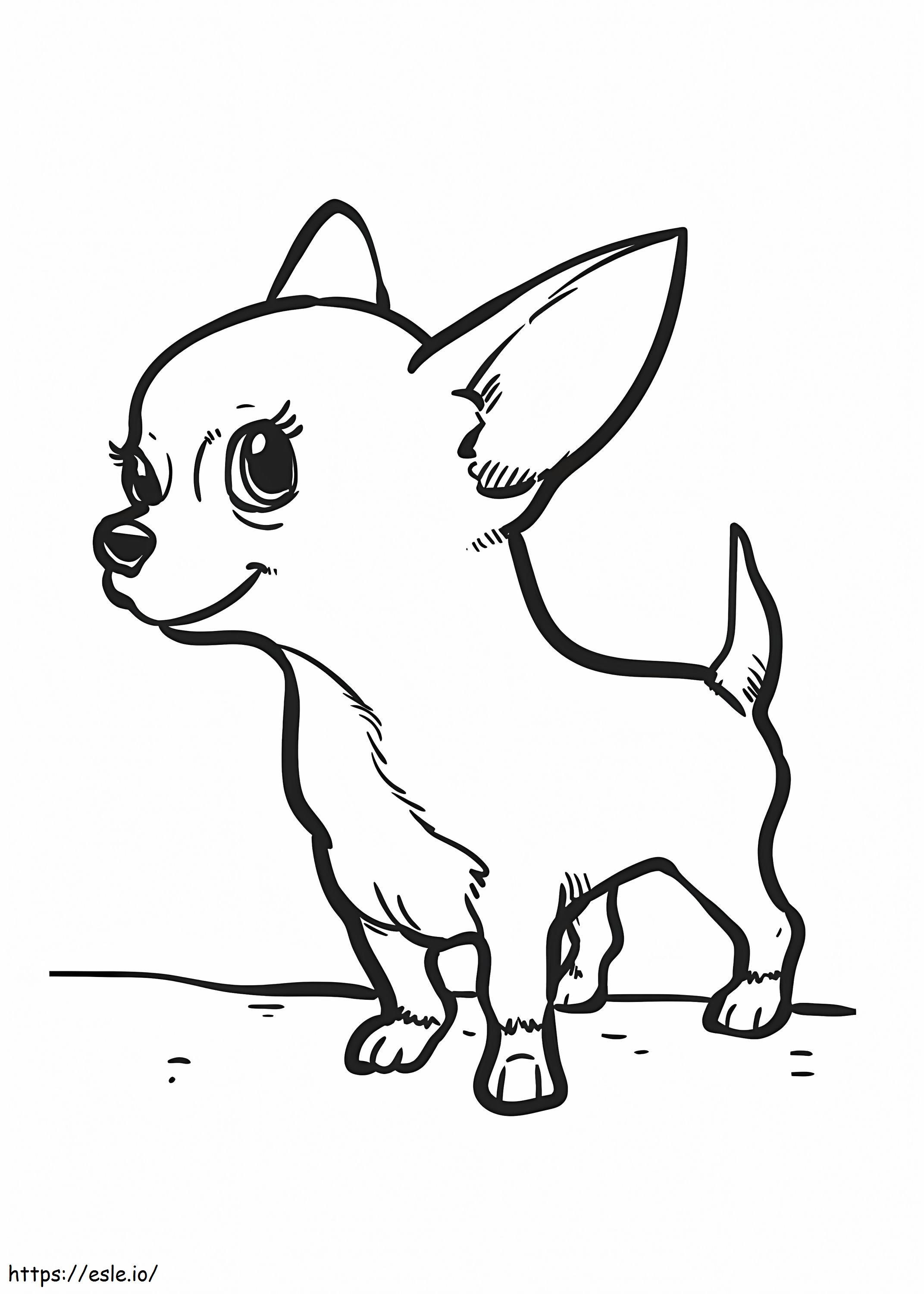 Adorable Chihuahua Dog coloring page