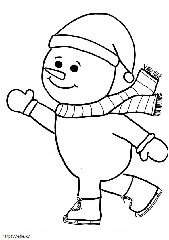 Schneemann-Eislaufspiel