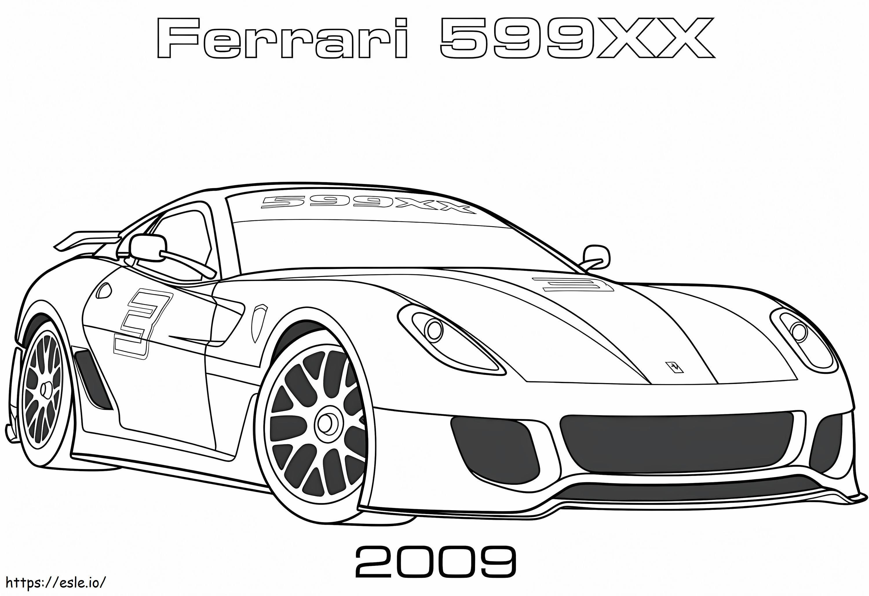  Ferrari 599XX 1024X702 para colorir