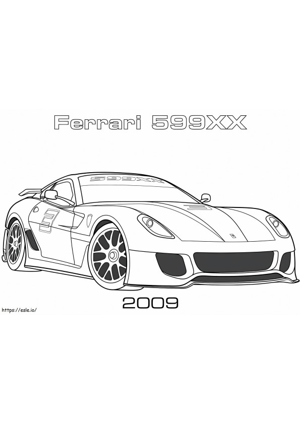  Ferrari 599XX 1024X702 kolorowanka