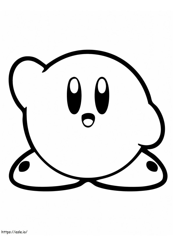 Easy Kirby coloring page