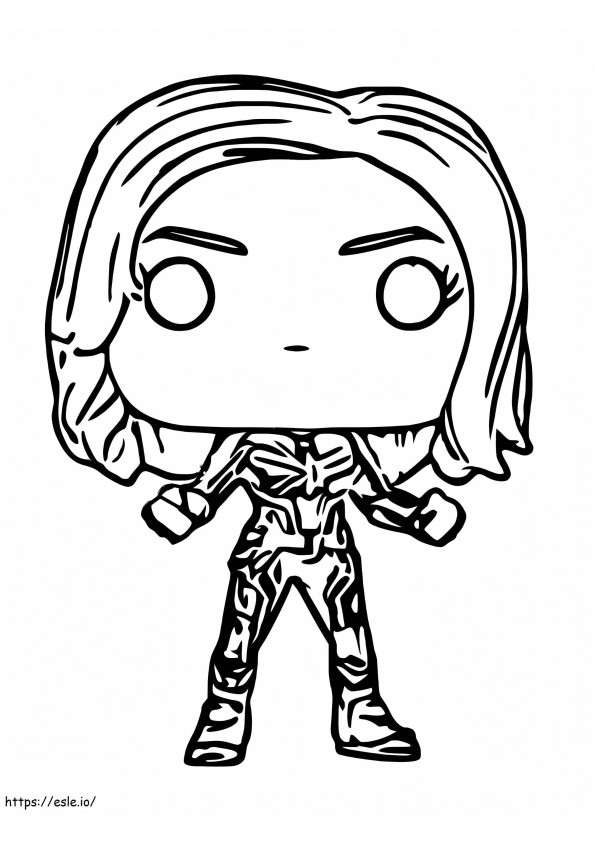 Captain Marvel Funko coloring page