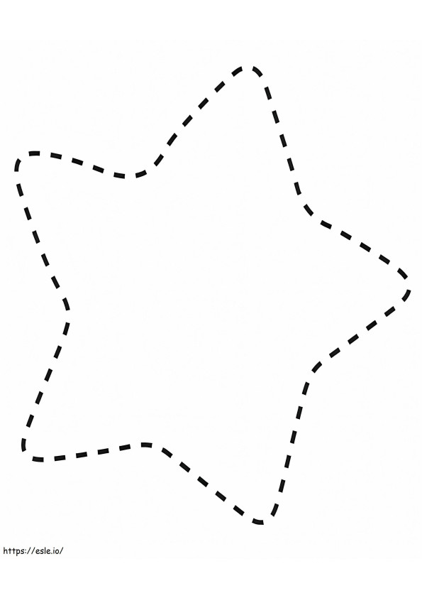 Star Tracing coloring page