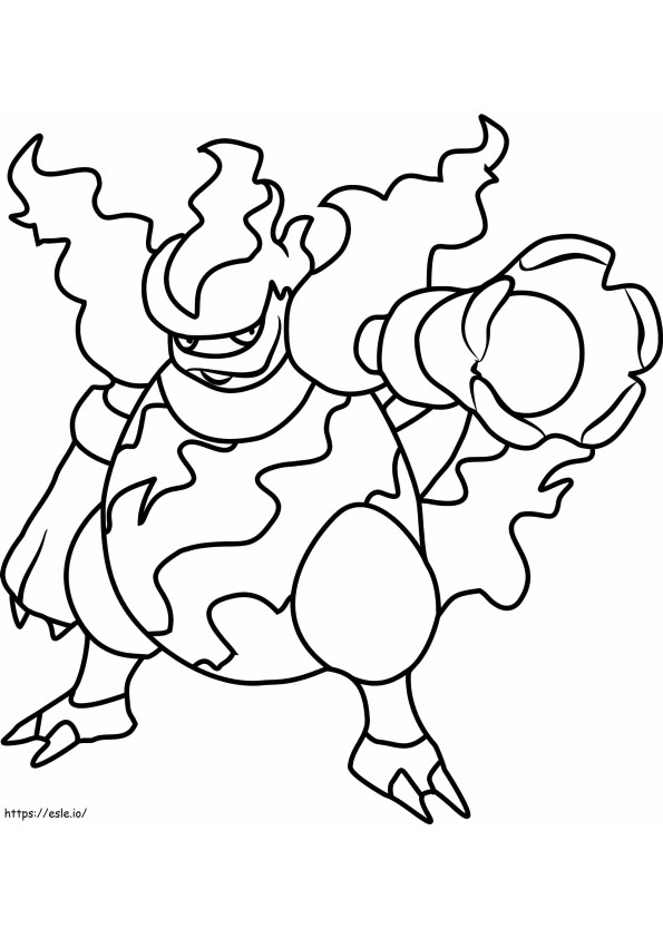 Coloriage Pokémon Magmortier à imprimer dessin