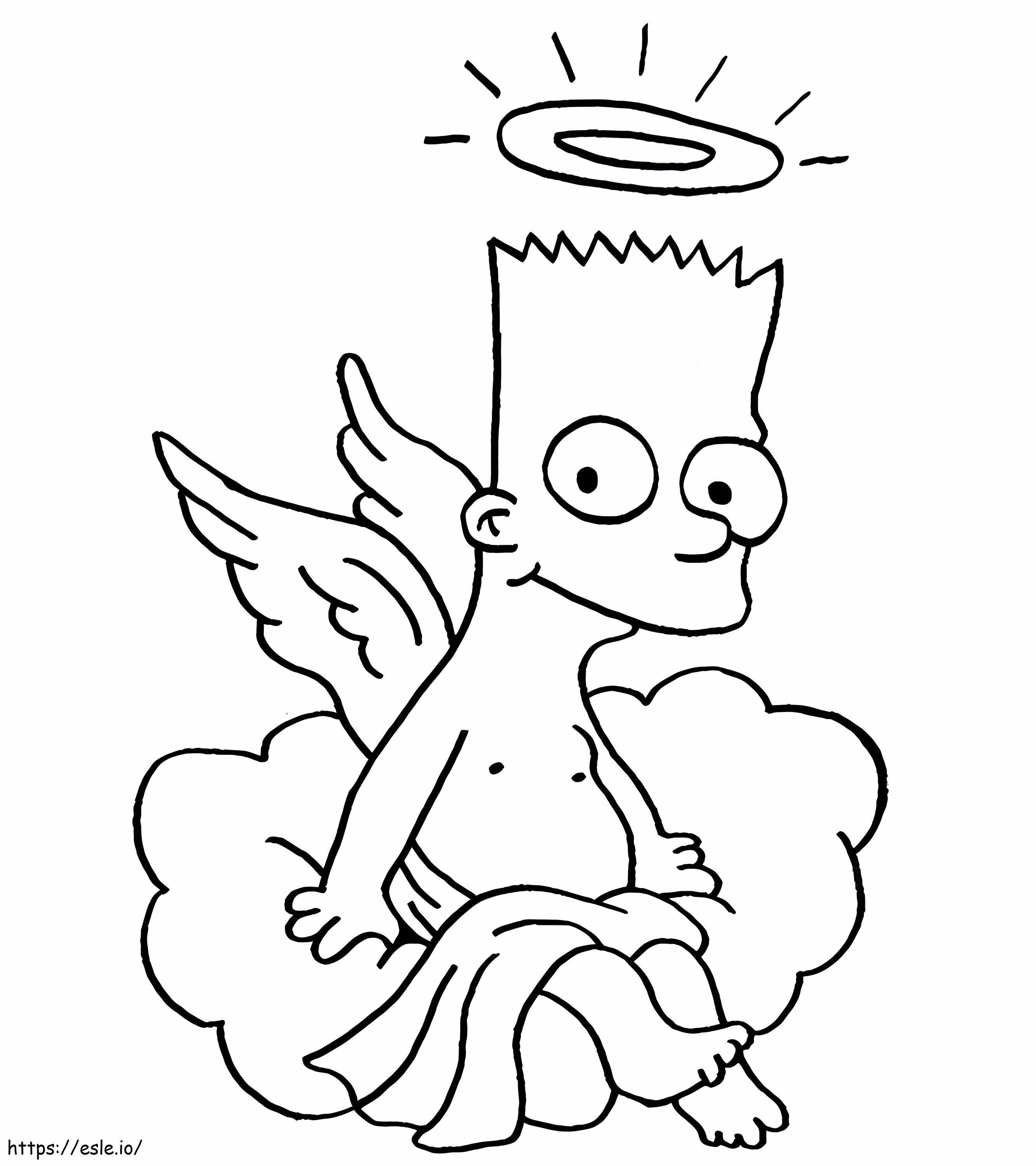 Simpatico Bart Simpson da colorare