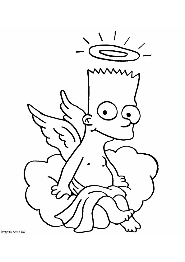 Cute Bart Simpson coloring page