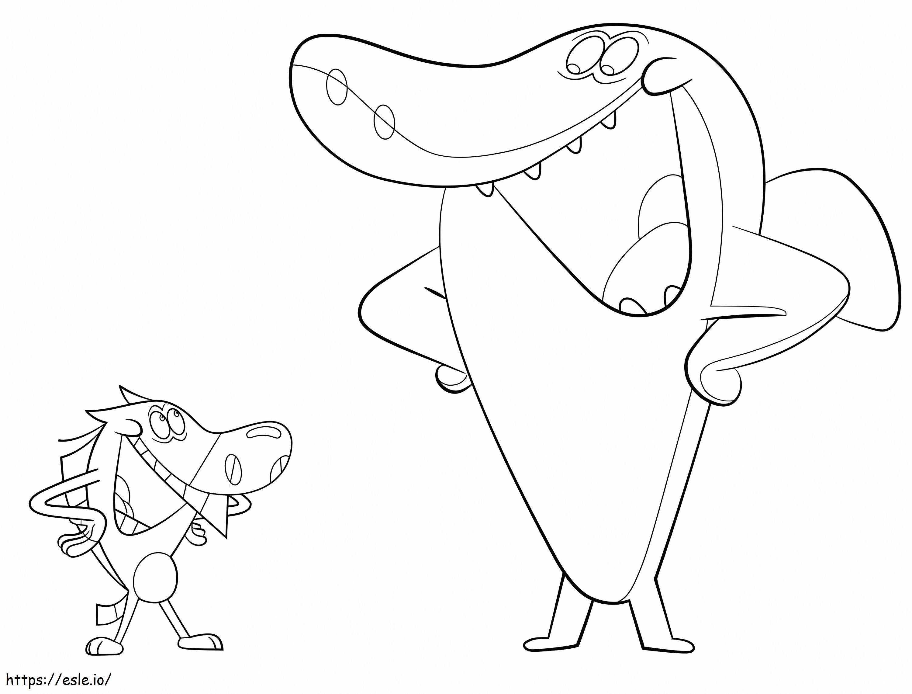 Zig And Sharko Smiling coloring page