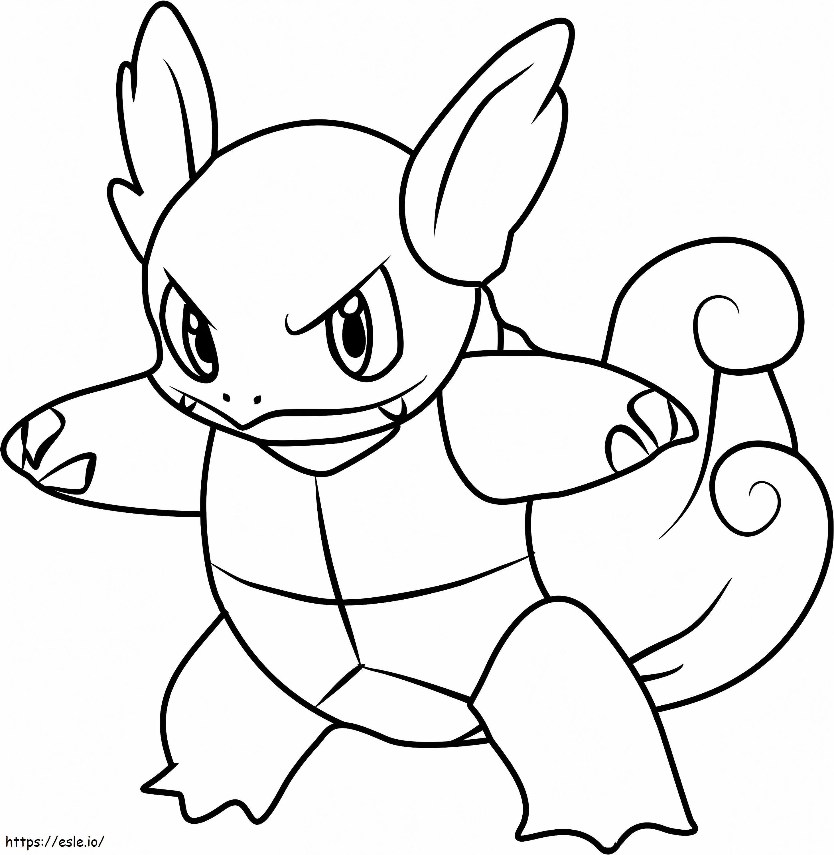 Coloriage  Pokémon Tortue A4 à imprimer dessin