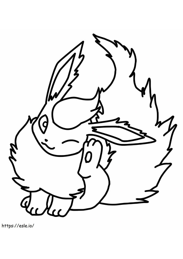 Flareon 3 coloring page