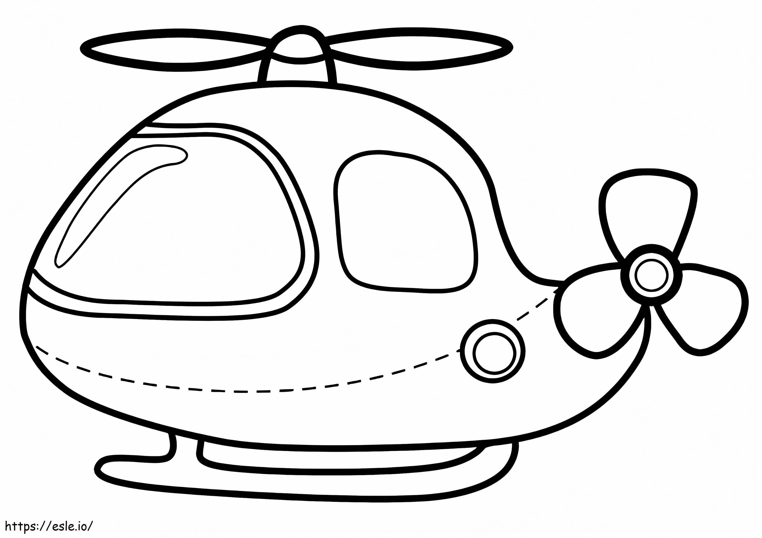  Un bonito helicóptero A4 E1600074315918 para colorear