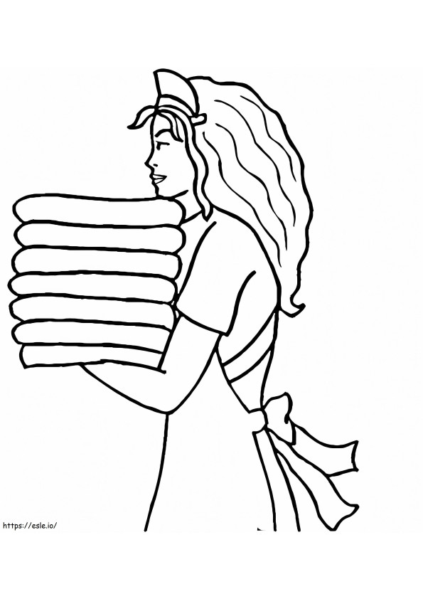 Maid In Hotel coloring page