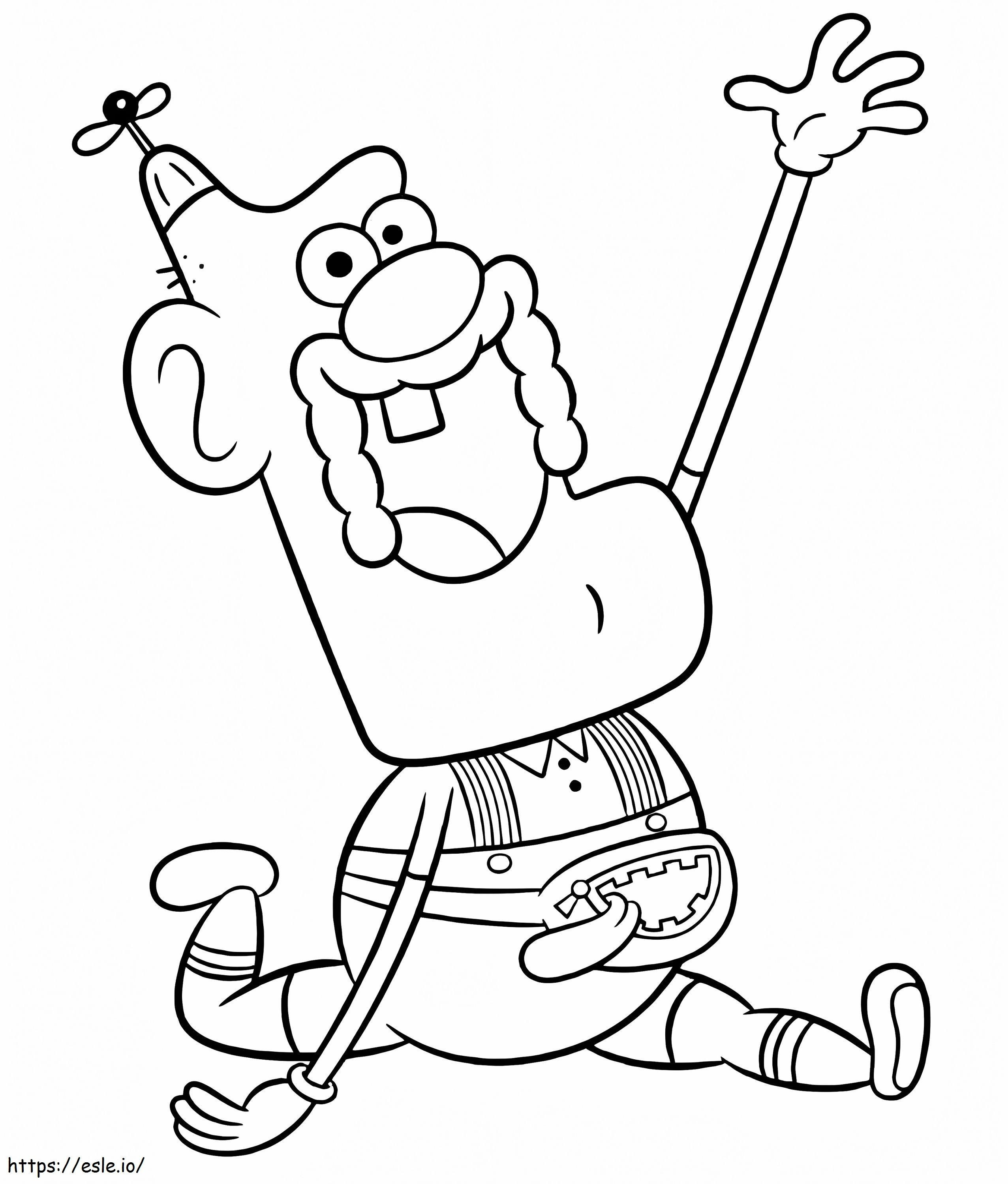 Friendly Uncle Grandpa coloring page