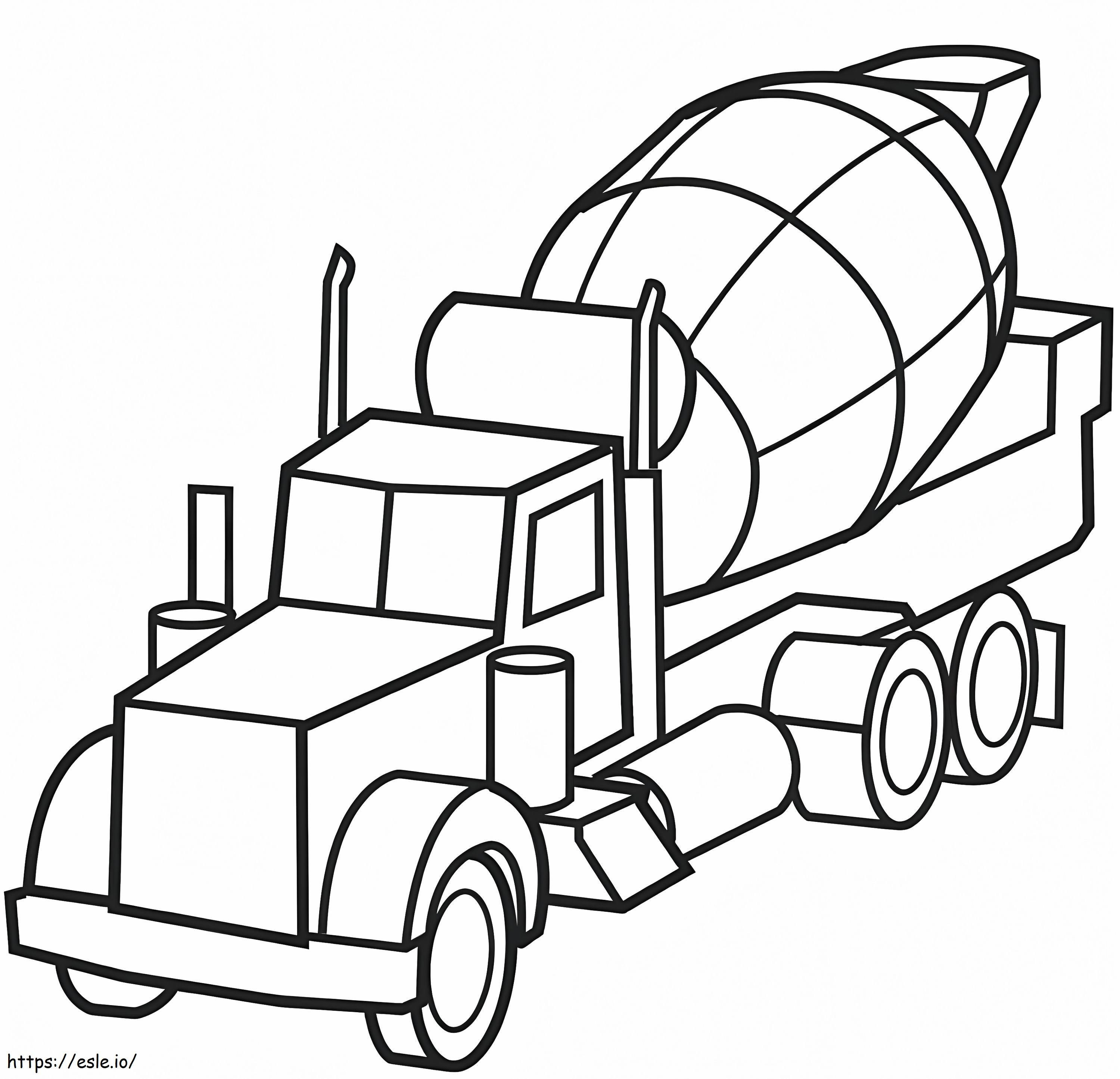 Cement vrachtwagen kleurplaat kleurplaat