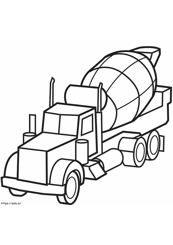 Zement-LKW ausmalbilder