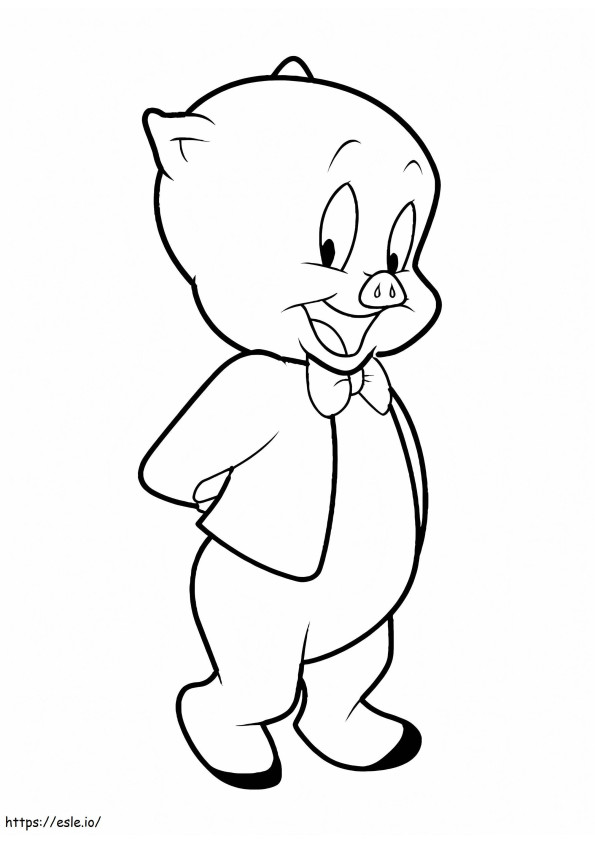 Porky Pig Smiling coloring page