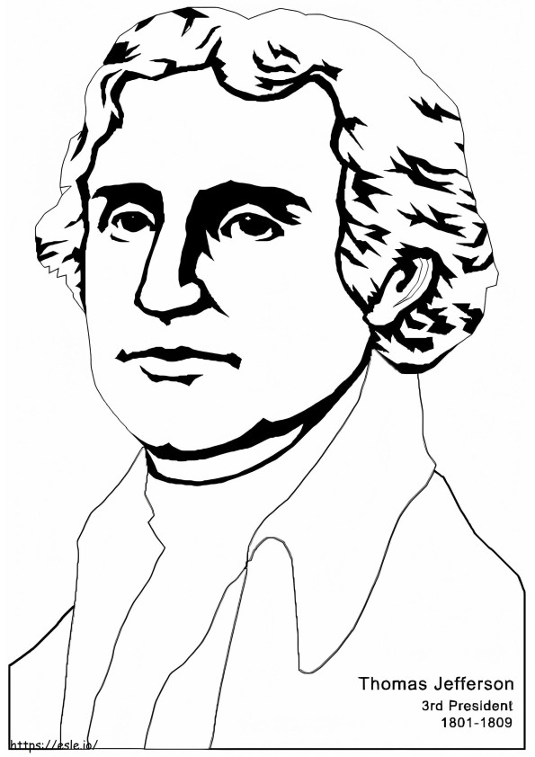 Thomas Jefferson 3 de colorat