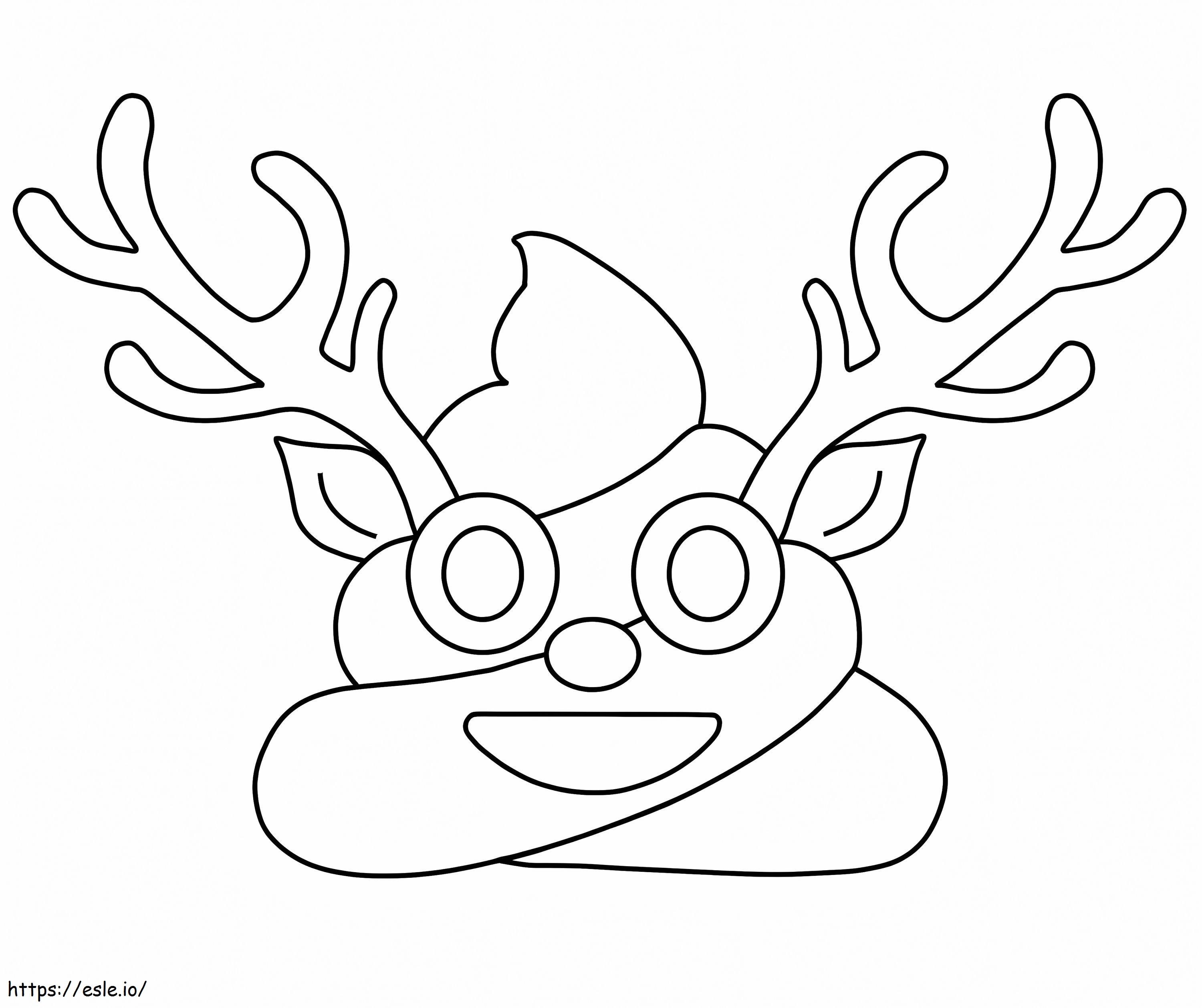 Poep-emoji met hoorns kleurplaat kleurplaat