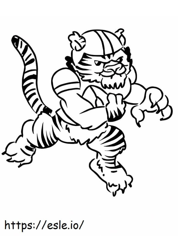 Coloriage Mascotte de tigre à imprimer dessin