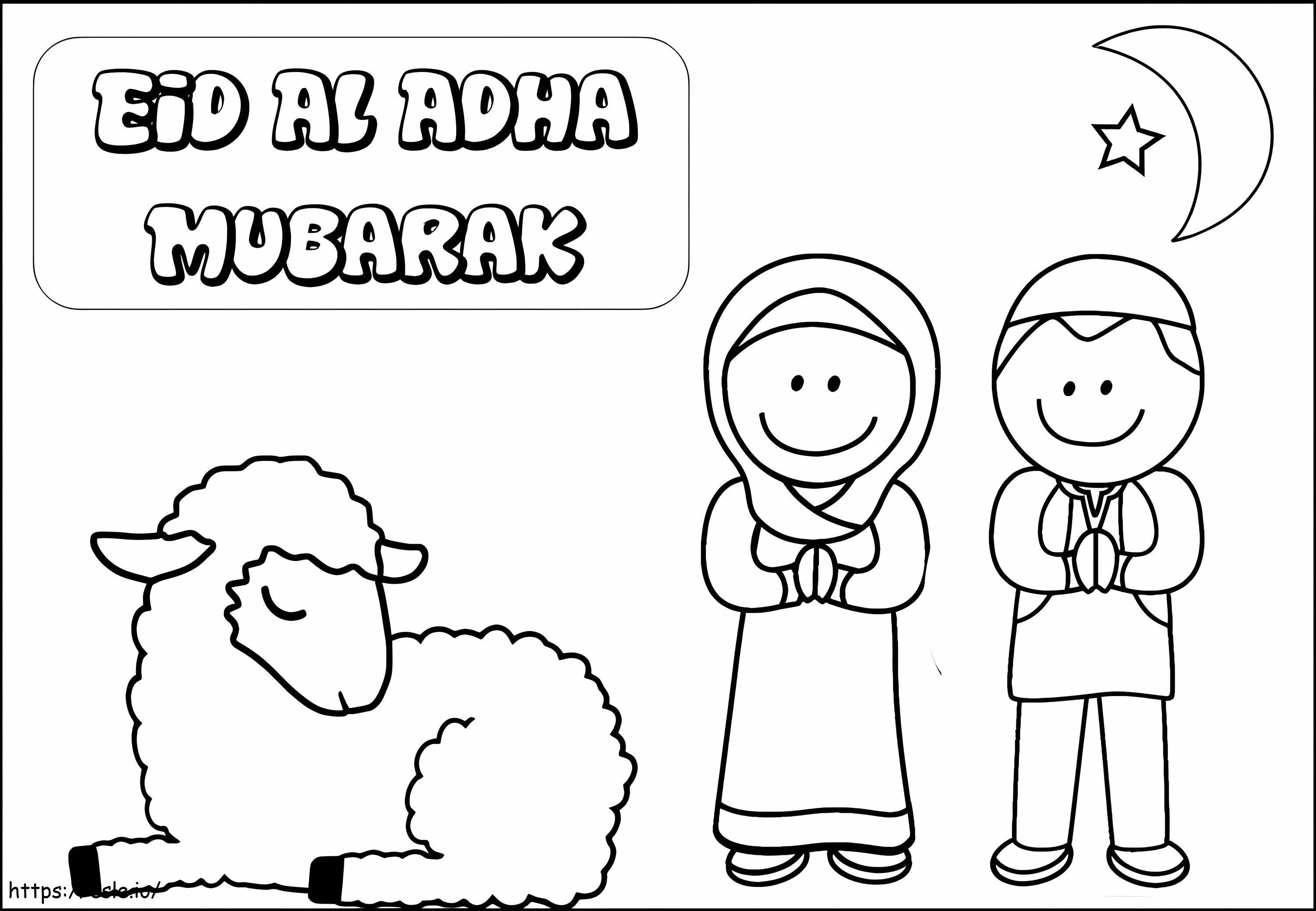 Eid Al-Adha Mubarak 3 ausmalbilder