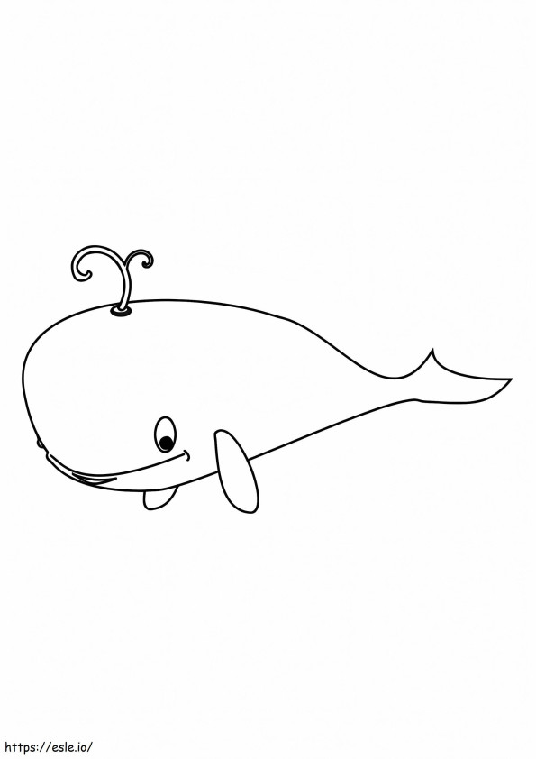 Coloriage Baleine douce à imprimer dessin